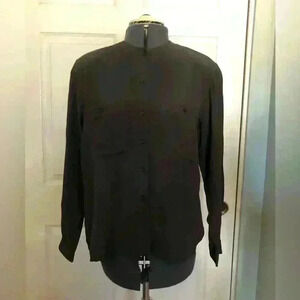 VTG Jones New York Rayon Top shoulder pads women 12